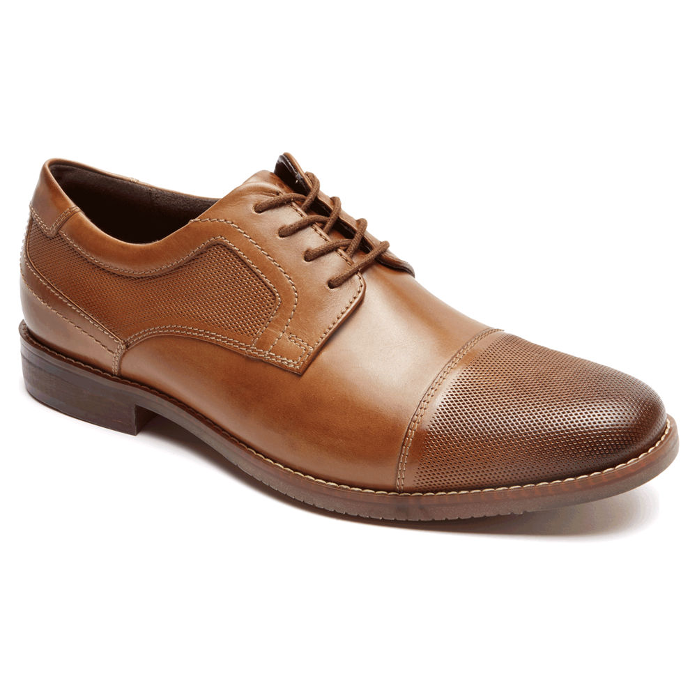 Zapatos Con Cordones Rockport Hombre Mexico - Style Purpose Cap Toe Blucher Marrom - VNHLA1785